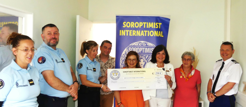 L'association SOROPTIMIST AUCH ARMAGNAC a fait un don à la gendarmerie afin d'améliorer les locaux de la Maison de Protection des Familles