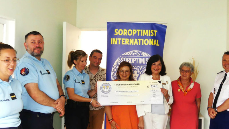 L'association SOROPTIMIST AUCH ARMAGNAC a fait un don à la gendarmerie afin d'améliorer les locaux de la Maison de Protection des Familles