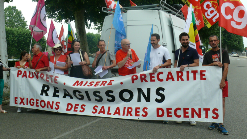 L'intersyndicale a manifesté surtout contre la réforme de l'assurance chômage et l'extrême droite