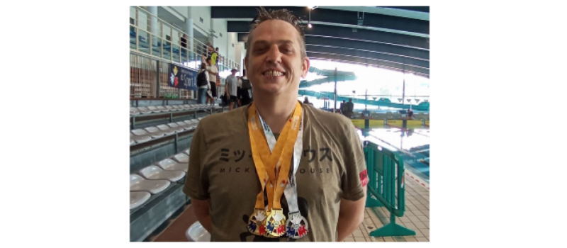 Julien Dornelle médaillé 4 fois au championnat de France de Para Natation !