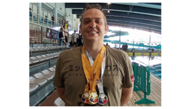 Julien Dornelle médaillé 4 fois au championnat de France de Para Natation !