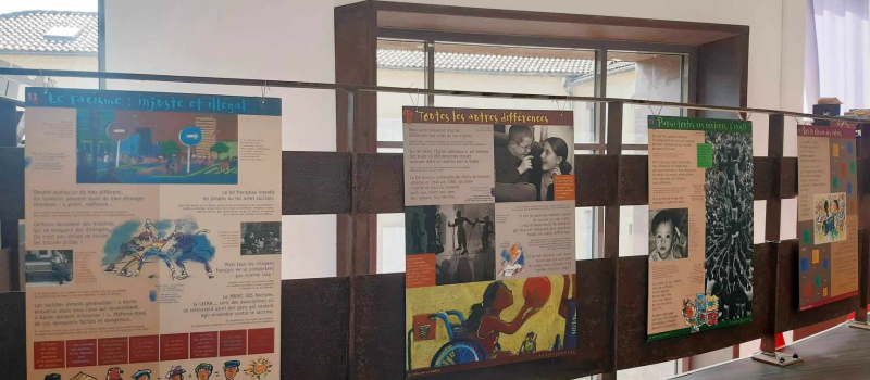 Médiathèque : le grand dessin avec Zaü et l'exposition " La terre est ma couleur"