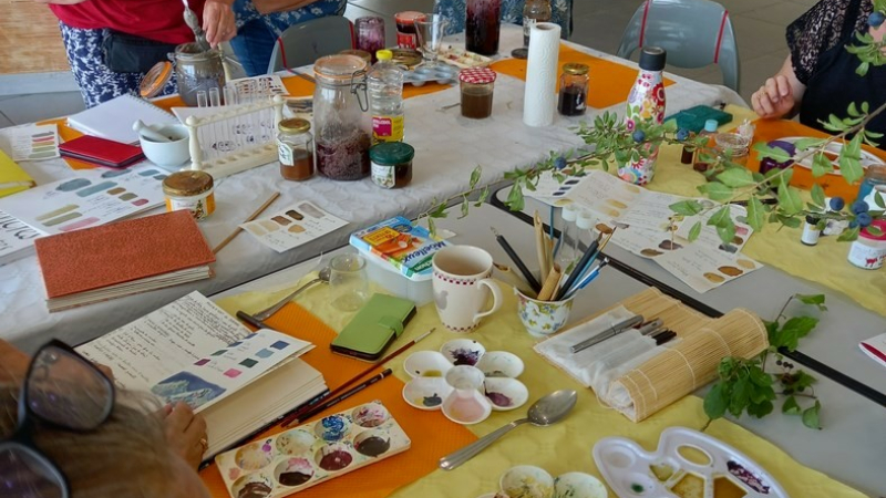 Un atelier insolite: fabriquer ses encres naturelles et peindre