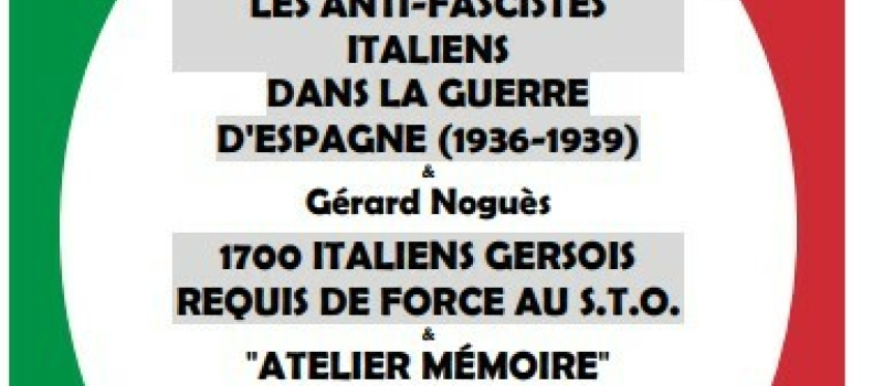 Les émigrés italiens durant la dernière guerre mondiale: 2 conférences