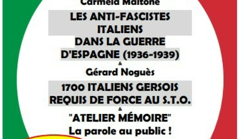 Les émigrés italiens durant la dernière guerre mondiale: 2 conférences