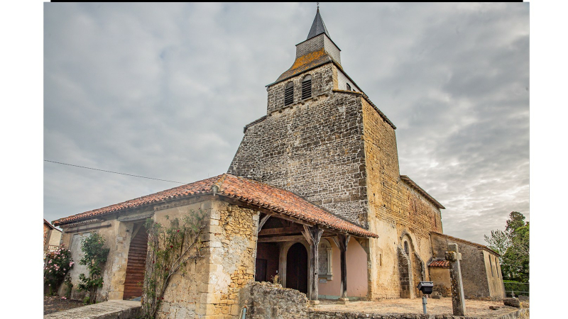Visite de l'église romane Saint Césaire de Pouydraguin