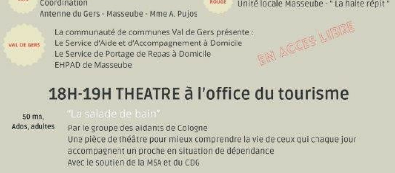 Stands d'information , pièce de théâtre et conférence