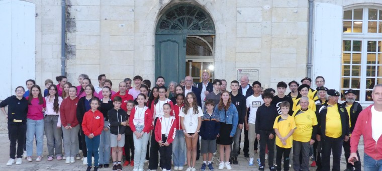 Les athlètes sur le podium