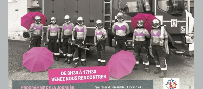 Octobre rose avec les pompiers