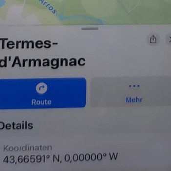 Termes d'Armagnac est situé sur le méridien d'origine 0°