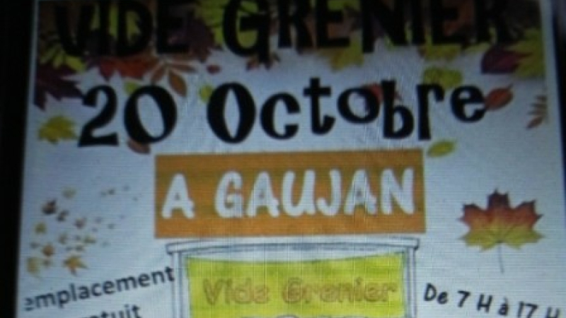 Vide grenier à GAUJAN