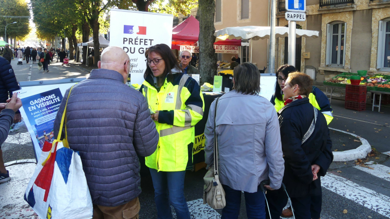 opération 100 % visible, infos sur le marché d'Auch
