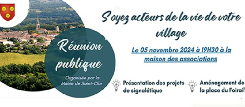 Première édition d'une réunion publique sur des projets à Saint-Clar.