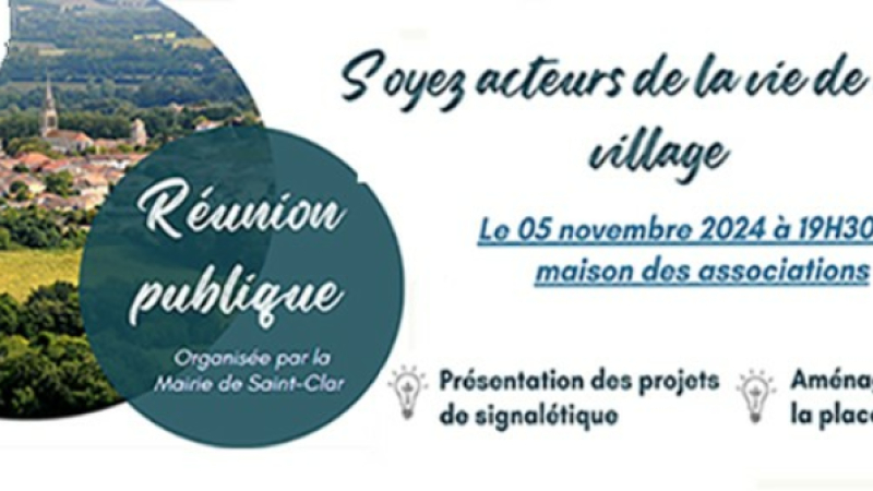 Première édition d'une réunion publique sur des projets à Saint-Clar.