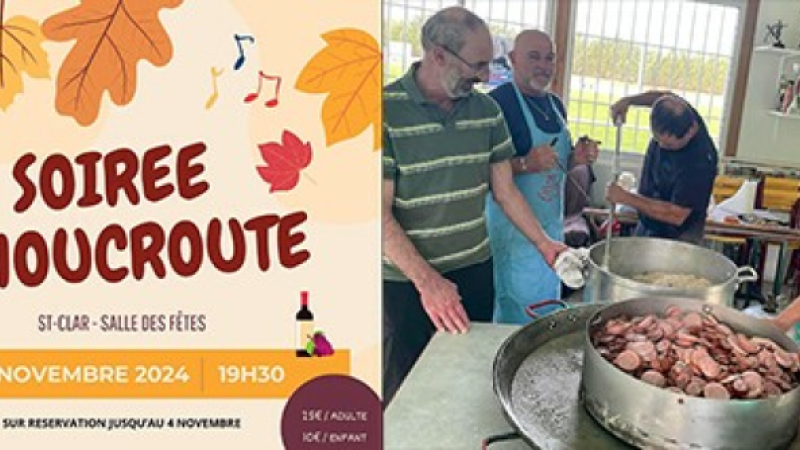 " Soirée Choucroute " au Sporting.