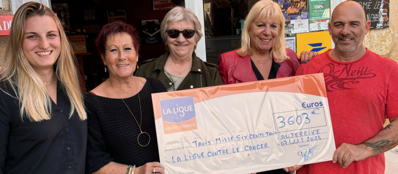 3603€ remis à la Ligue contre le cancer du Gers