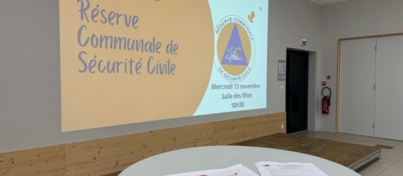La municipalité a créé la réserve communale de sécurité civile