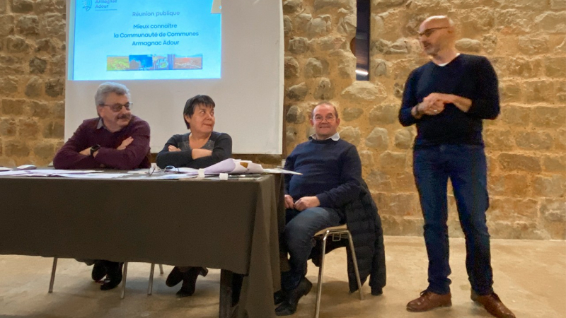 Communauté de communes Armagnac Adour, réunion publique à Termes d'Armagnac