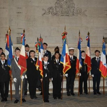 Le jeune porte-drapeau, Bastien Caubet, était invité à Paris pour la cérémonie du 11 novembre