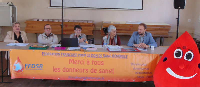L’Union Départementale des Associations pour le Don de Sang Bénévole  du Gers réunie à Miradoux