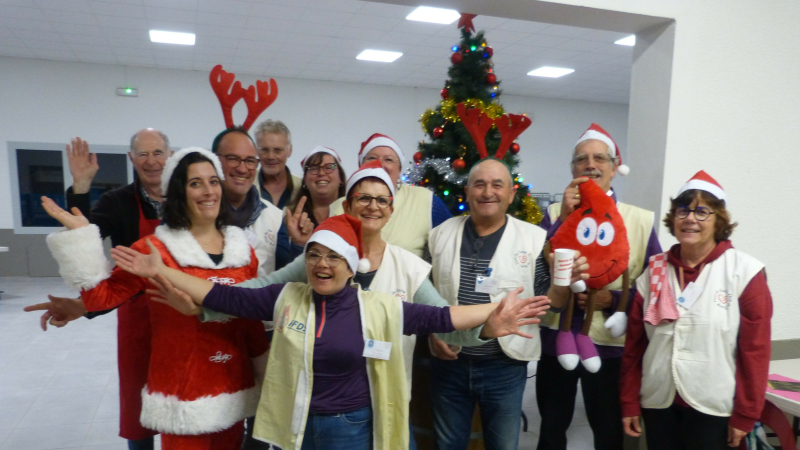 Dernière collecte de l'année avec la présence de la Mère Noël !