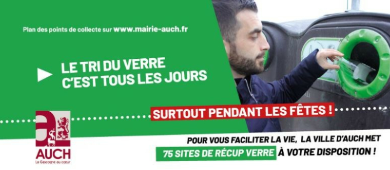 Pendant les fêtes, on pense à trier le verre