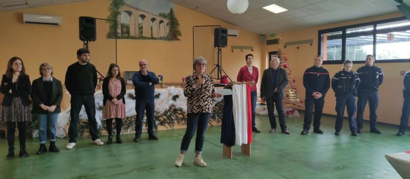 Les voeux de Pierrette Luche , maire de Castin