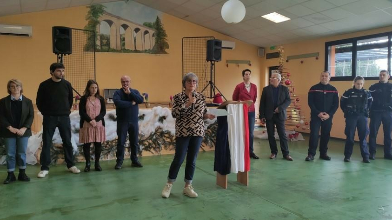 Les voeux de Pierrette Luche , maire de Castin