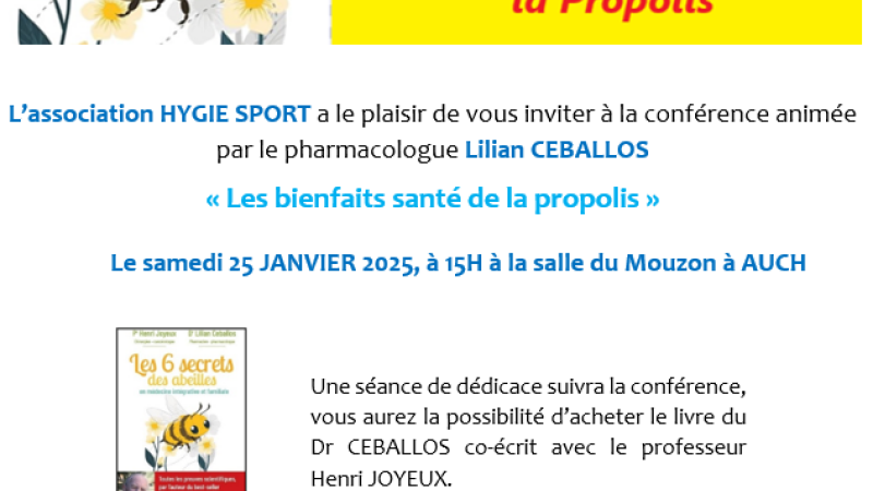 Les bienfaits de la propolis développés en conférence
