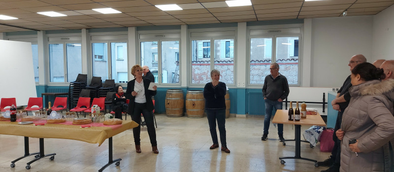 Les voeux de la présidente de l'association de courses de chevaux de Vic-Fezensac à la radio mercredi