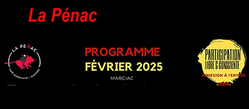 La Pénac programme de février