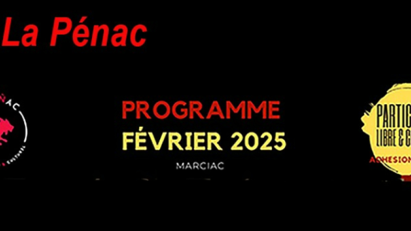 La Pénac programme de février