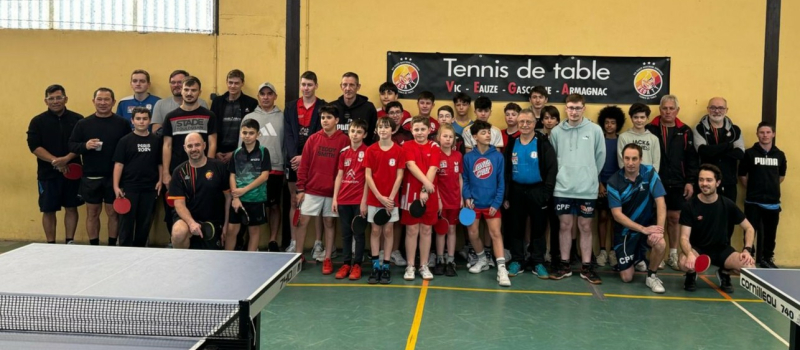 Le tennis de table gersois à Vic : finales départementales par classements