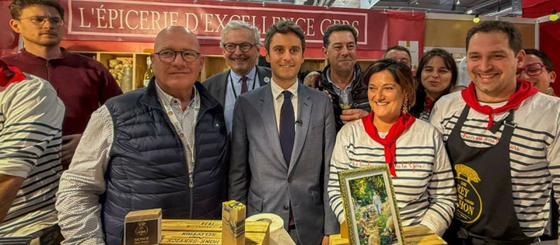 « Gabriel Attal sur le stand d’Excellence Gers au Salon de l’Agriculture"