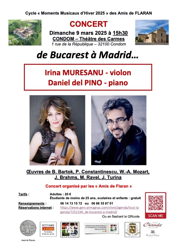 Affiche du concert Muresanu - del Pino