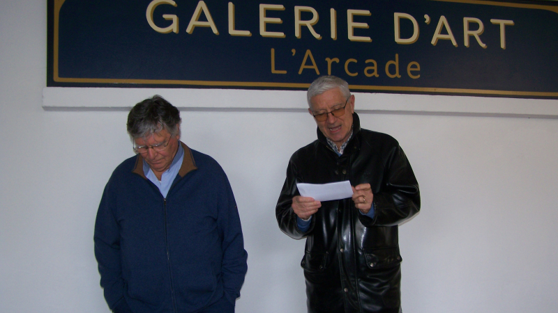 Vernissage de la toute première exposition à la Galerie " L'Arcade" à Saint-Clar.