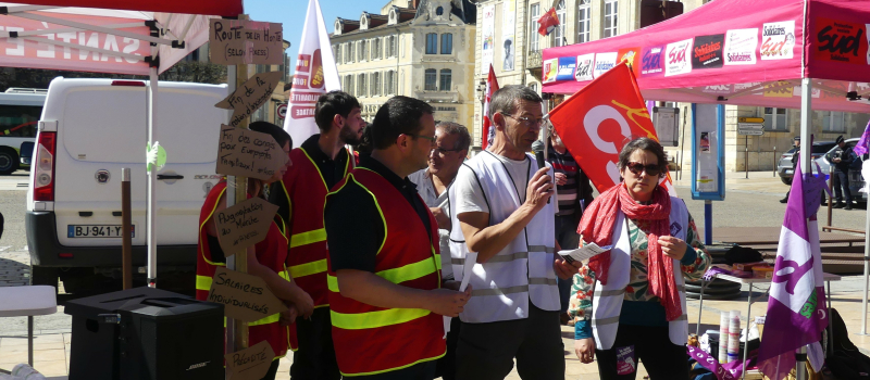 grève et rassemblement du 1 avril à Auch