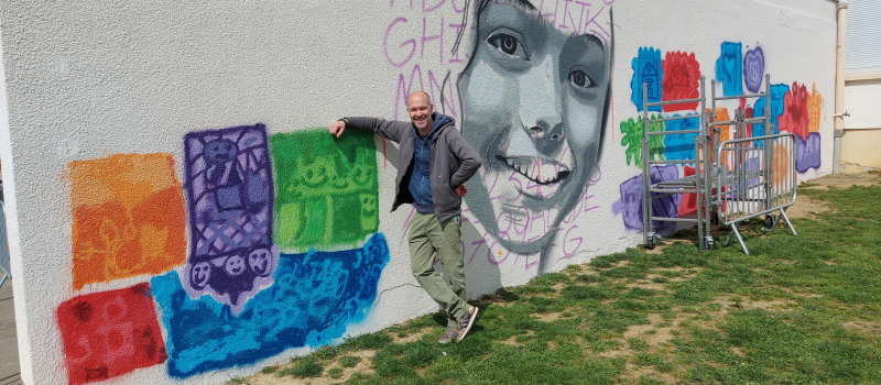 Pandaman nous parle de la fresque de l'école Marc Castex à la radio mercredi !