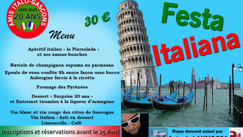 20 ème anniversaire de l'association « Les amis Italos -Gascons »
