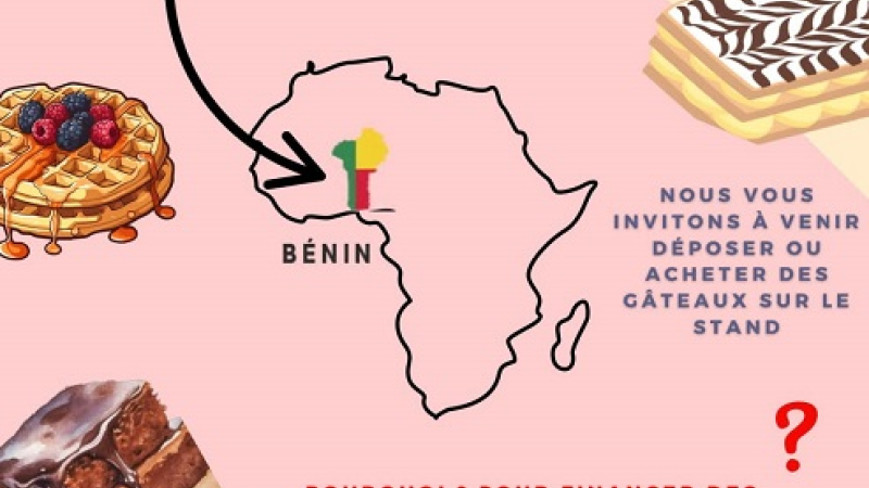 Le conseil municipal des jeunes de Mauveizn organise avec l’association CŒUR EN PARTAGE une vente de gâteaux et d’objets artisanaux du BENIN.