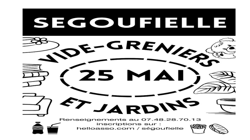 Vide greniers et jardins de Segoufielle le 25 mai