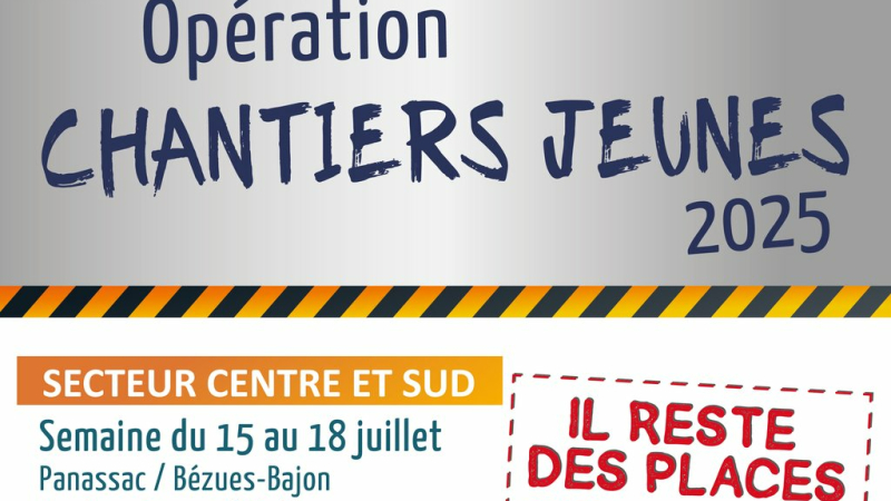 Opération " chantiers jeunes," il reste des place