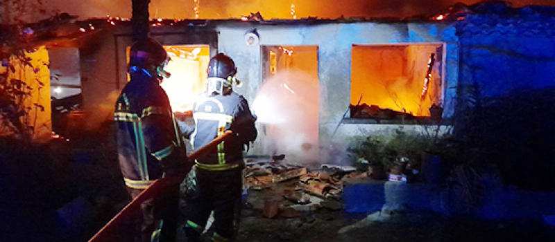 incendie d'une maison
