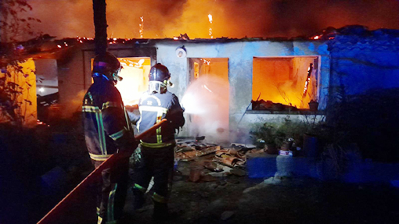 incendie d'une maison