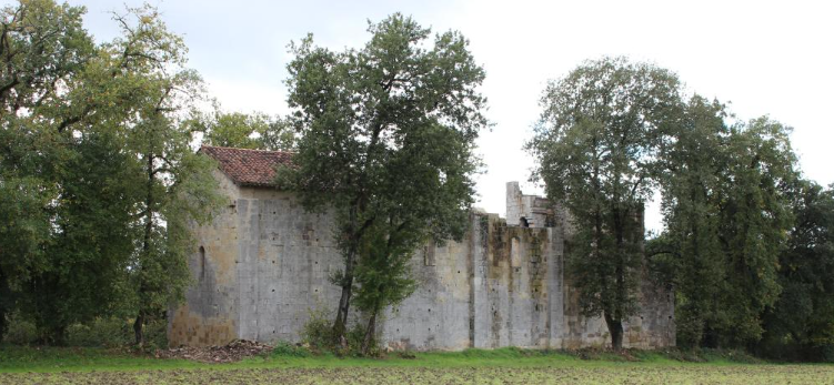 Eglise Saint Pierre de Genens. Photo : Occitanie, département du Gers.