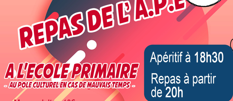 Repas de l'association des parents d'élèves