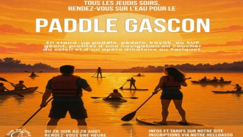 Paddle Gascon – Tous les jeudis soirs cet été