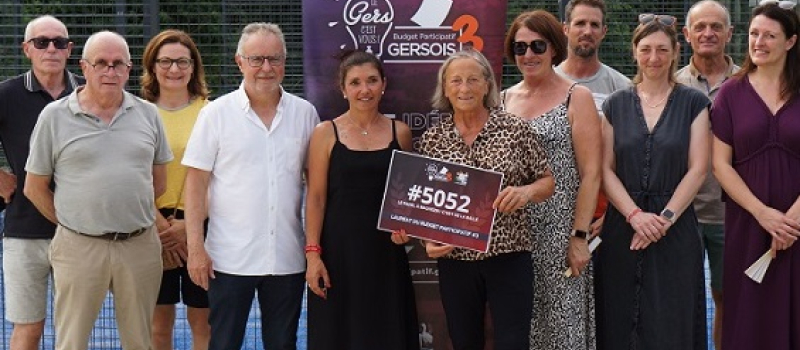Budget Participatif Gersois #3 : Inauguration du terrain de padel à Mauvezin en présence de Philippe Dupouy, Président du Conseil départemental