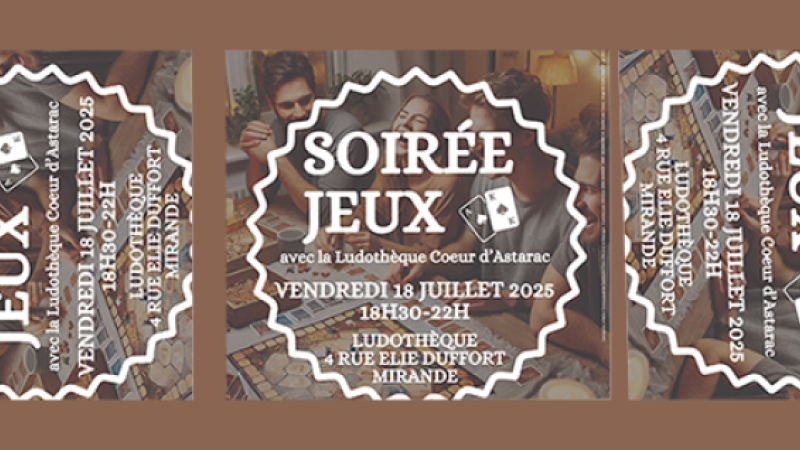 Soirée jeux de société à la ludothèque