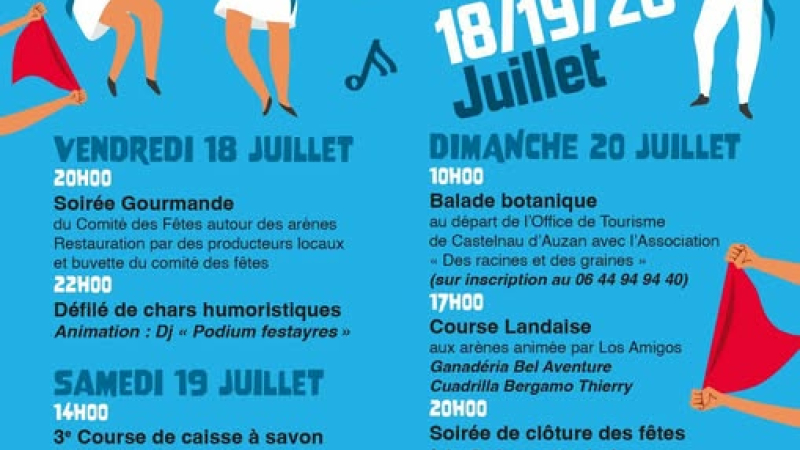 Castelnau d’Auzan en fête du 18 au 20 juillet